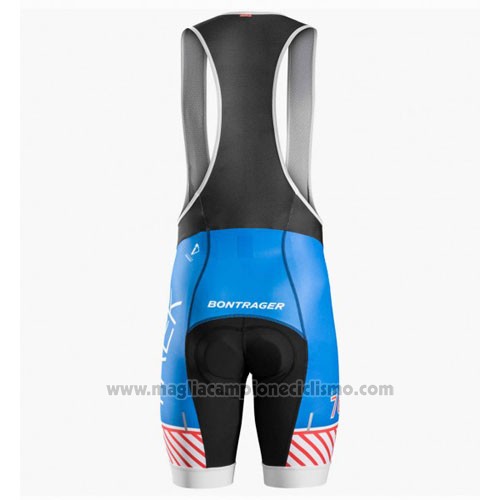 2016 Abbigliamento Ciclismo Trek Bontrager Bianco e Blu Manica Corta e Salopette